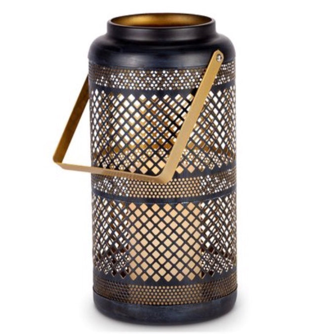 12&quot; Black Metal Indoor/Outdoor Lantern