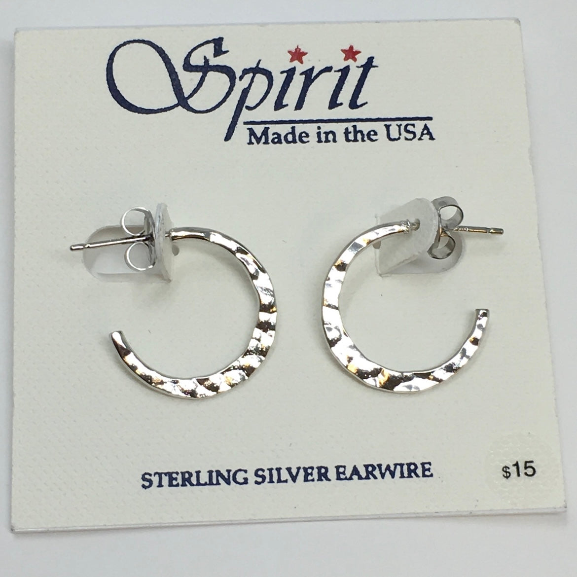 Sm Hammered Hoop Earrings Spirit