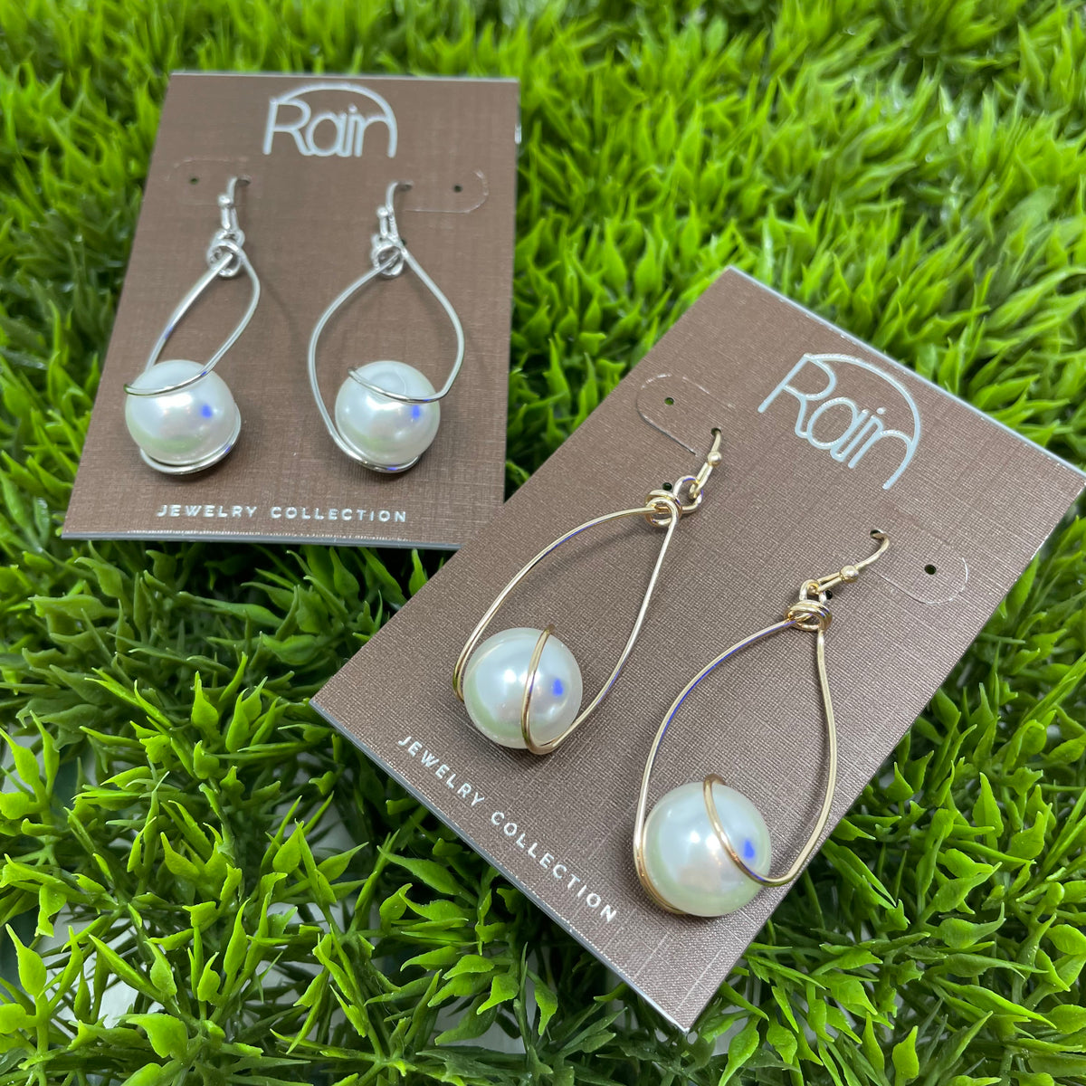 Loopy Pearl Drop Earrings