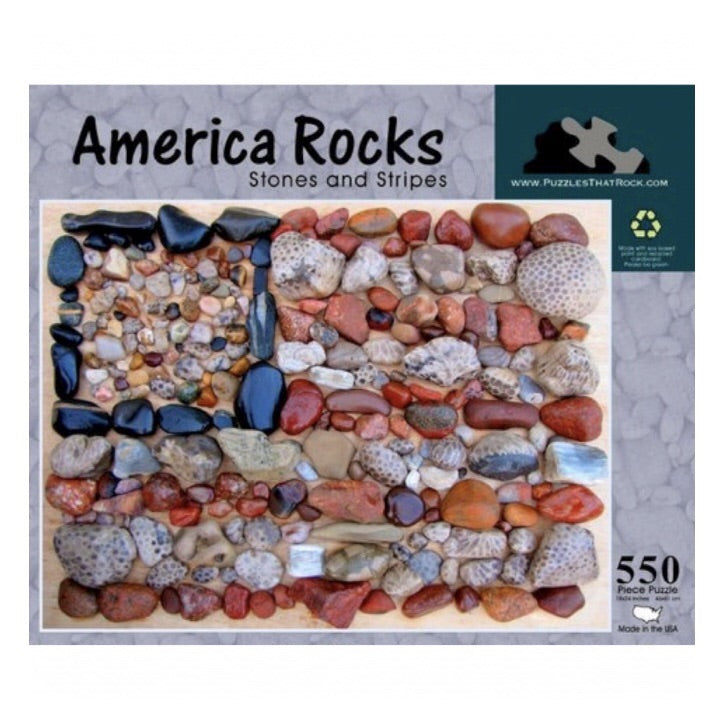 America Rocks Stones &amp; Stripes 550 pc Puzzle