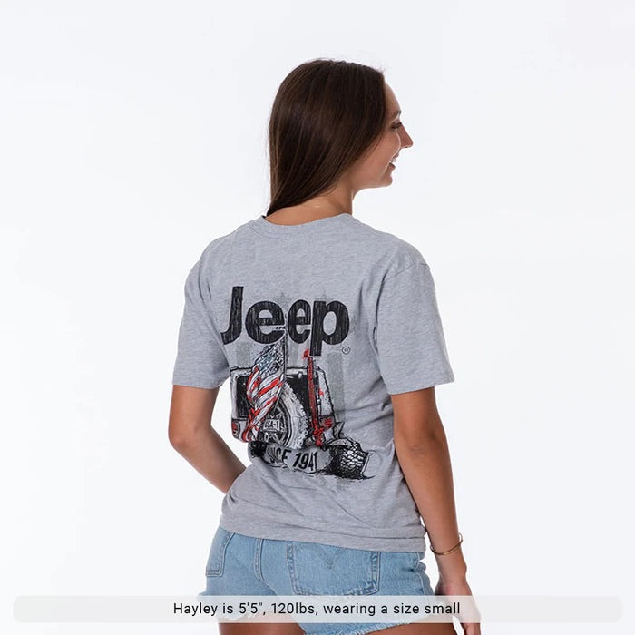 Gray Jeep USA-1 Flag TShirt