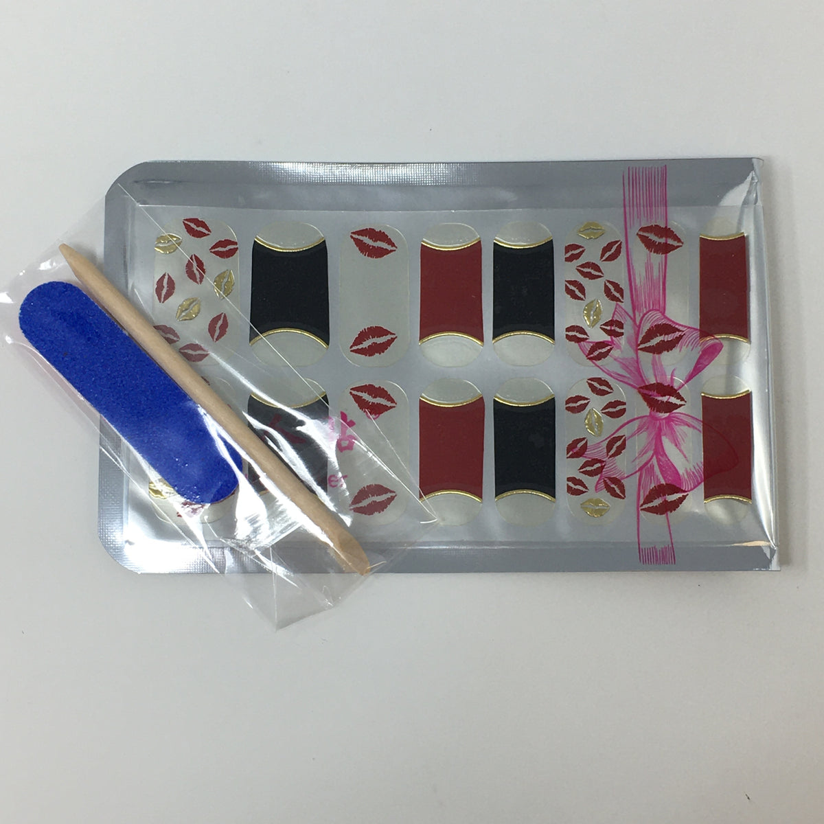 Kaleidoscope Nail Strips Red/Black/White Collection
