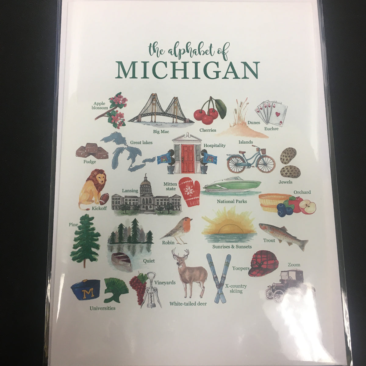 Michigan Alphabet Greeting Card