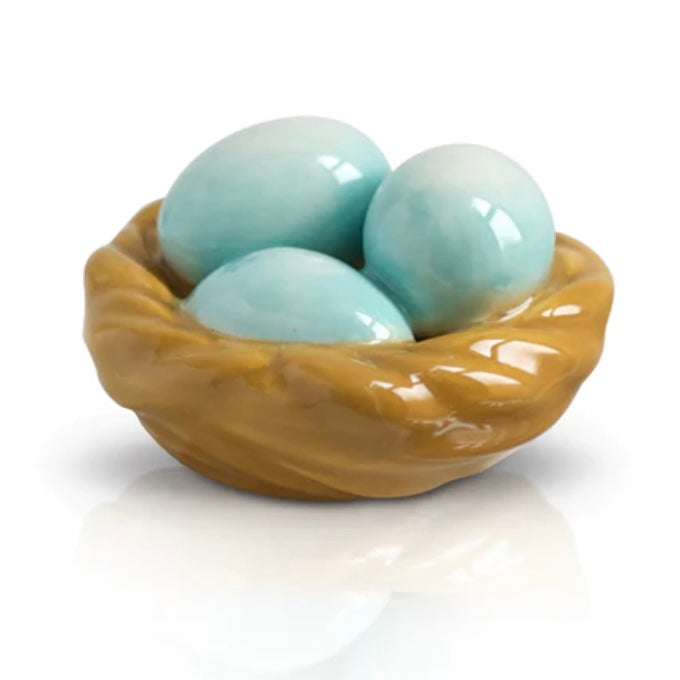 Robin&#39;s Egg Blue Bird Nest Nora Mini