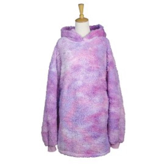 Cotton Candy Tie Dye Oversized Sherpa Pullover