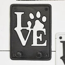 Blk/Wht Paw Love Sign