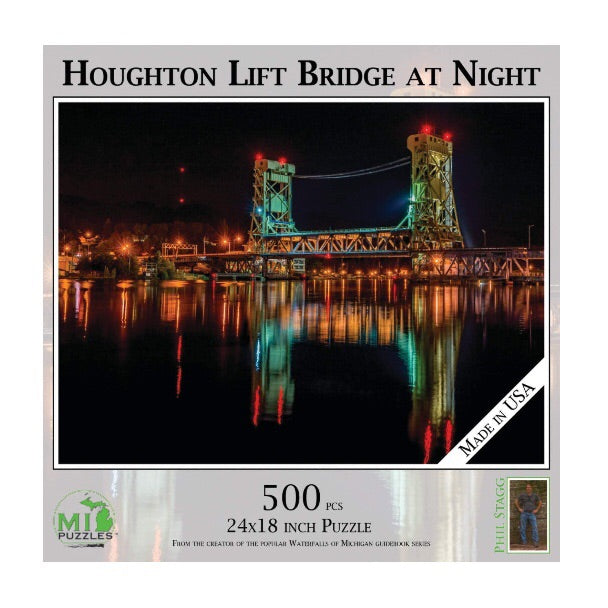 Houghton Lift Bridge at Night 500 pc Puzzle