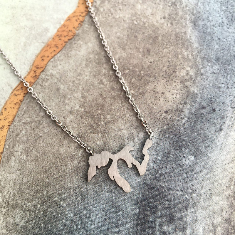 Great Lakes Outline Necklace