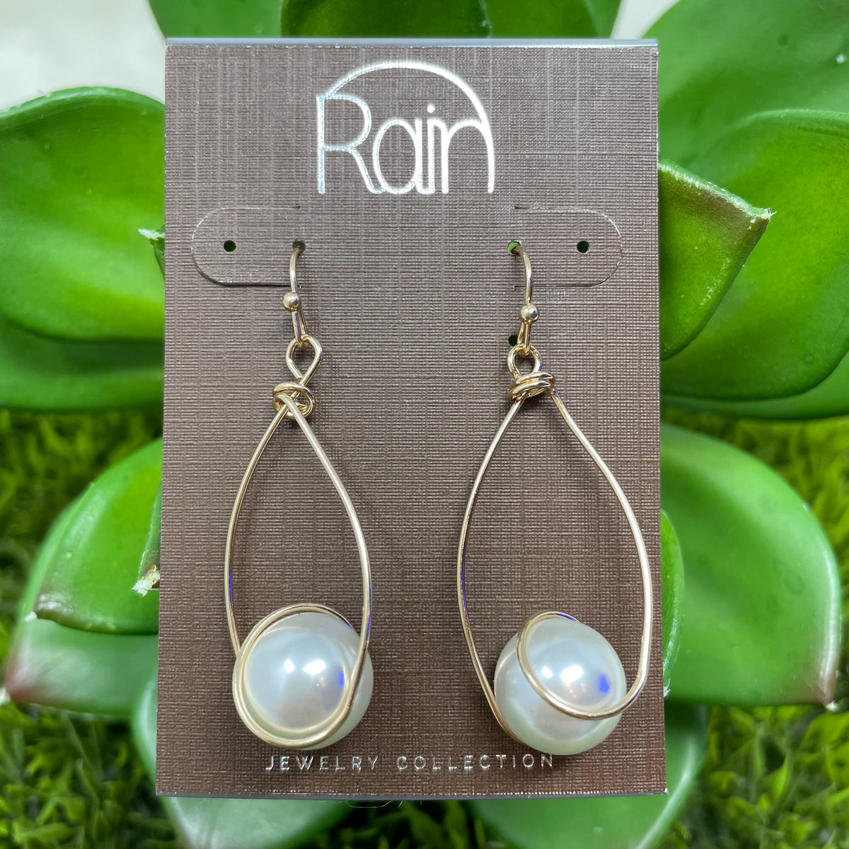 Loopy Pearl Drop Earrings