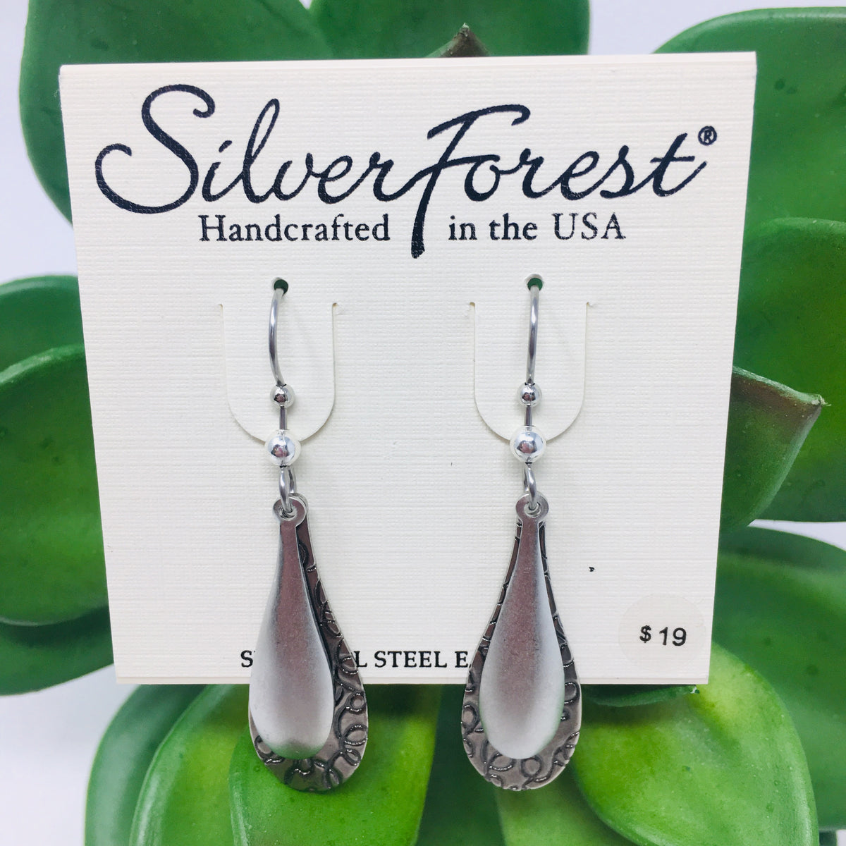 Silver Paddle Duet Earrings