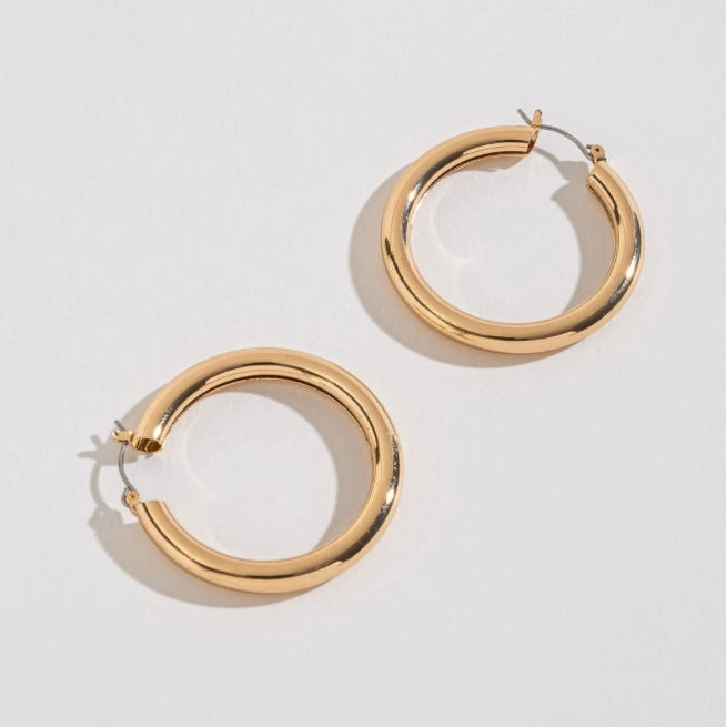 Lg Tube Hoop Earrings