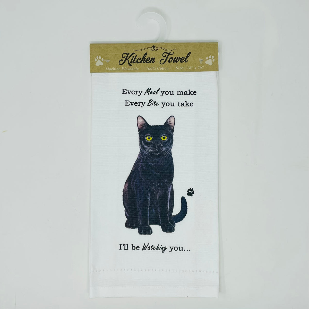 When Black Cats Prowl Kitchen Towel