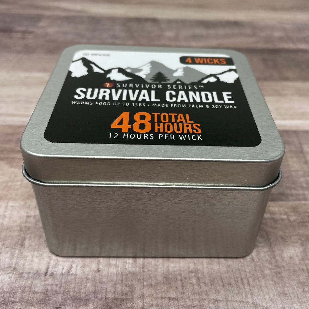 4 Wick Survival Candle Tin