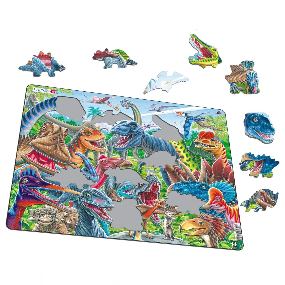 Happy Dino 43 pc Educational Puzzle Board
