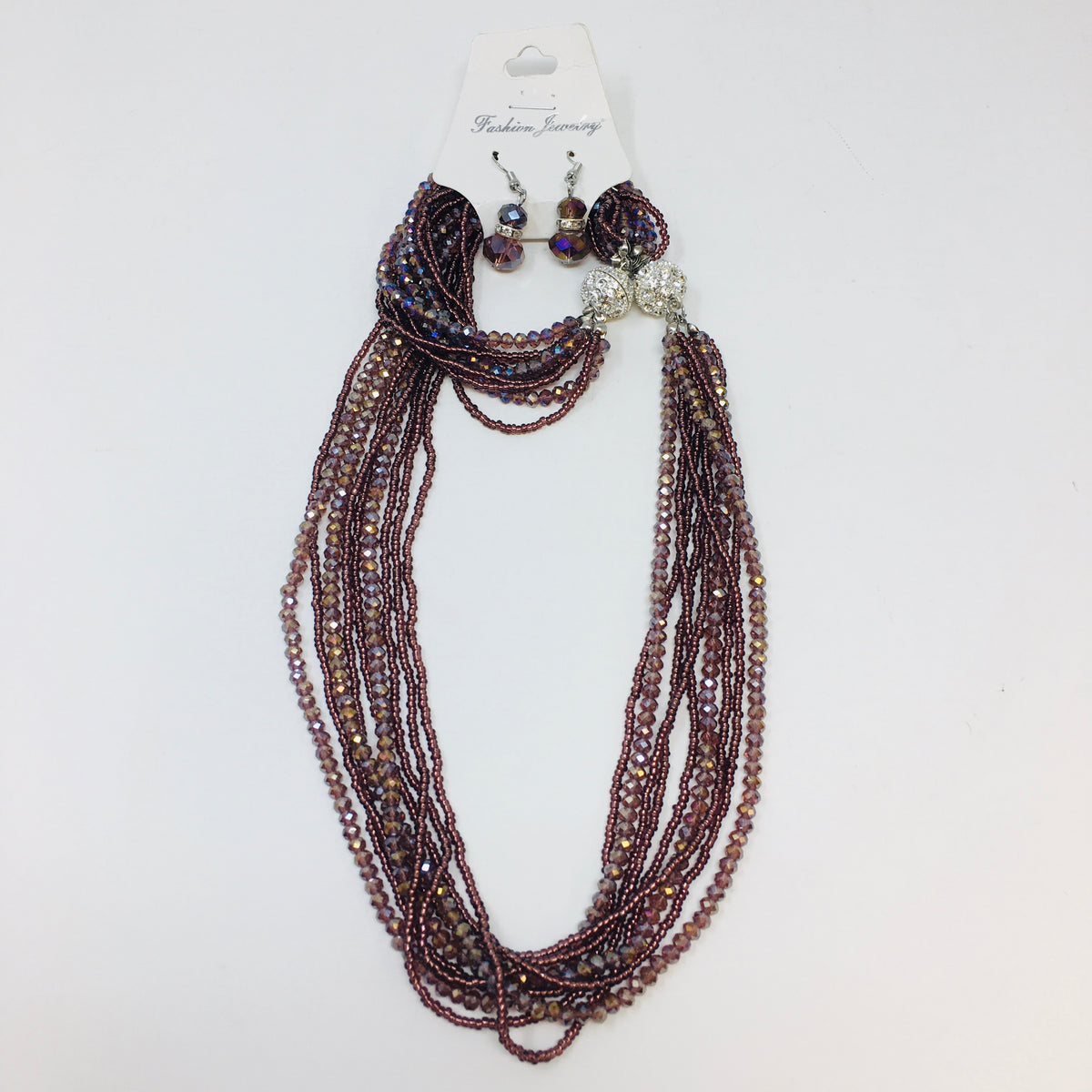 Multi Strand Magnetic Necklace/Bracelet/Earring Set