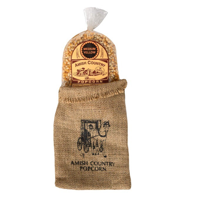 Amish Country 2# Burlap Bag Popcorn Kernels