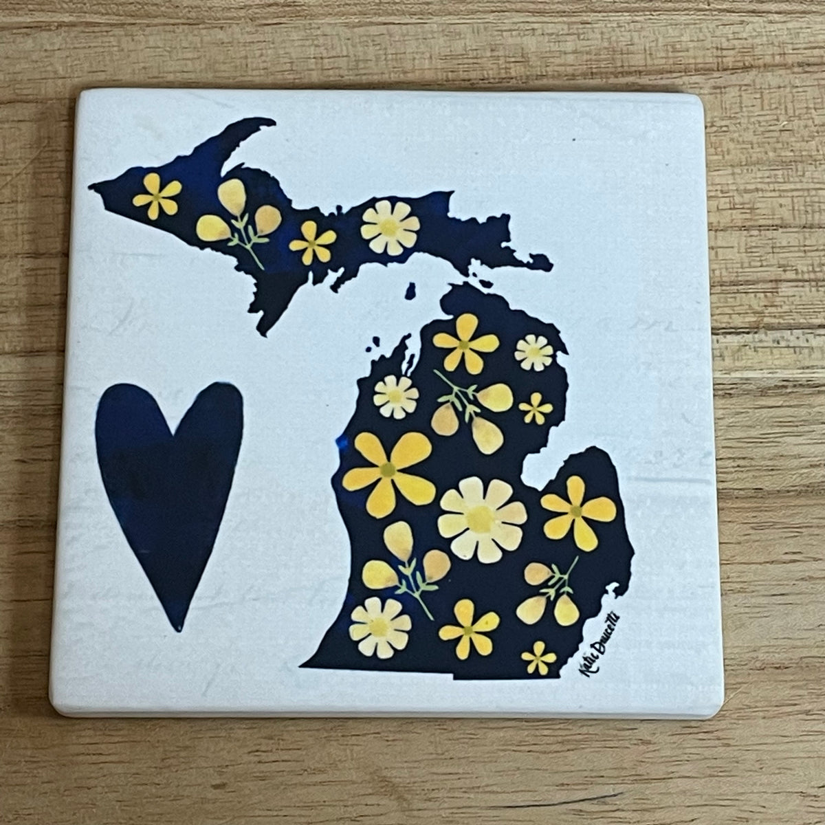 Polka Dot Mitten Michigan Coasters