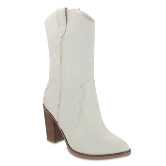 MIA Raylyn Python Boots - Ivory