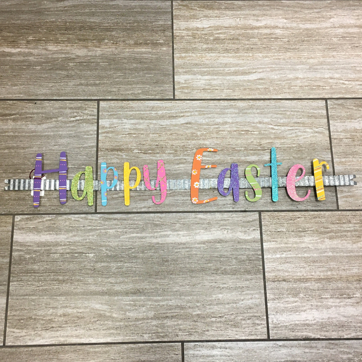 Happy Easter Bendable Metal Ribbon Decor RTC