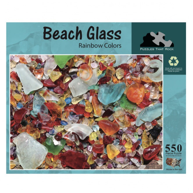 Beach Glass Rainbow Colors 550 pc Puzzle