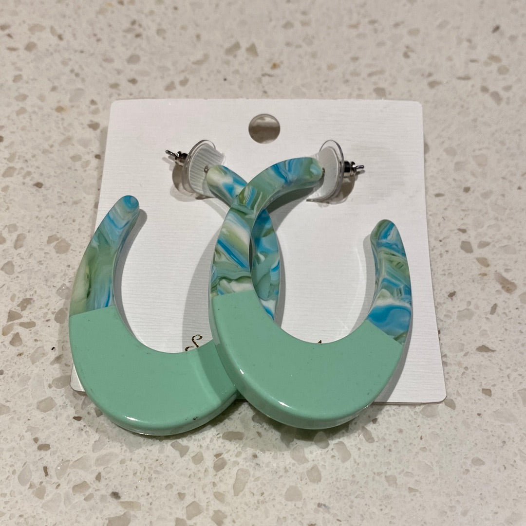 Acrylic Sea Breeze Earrings