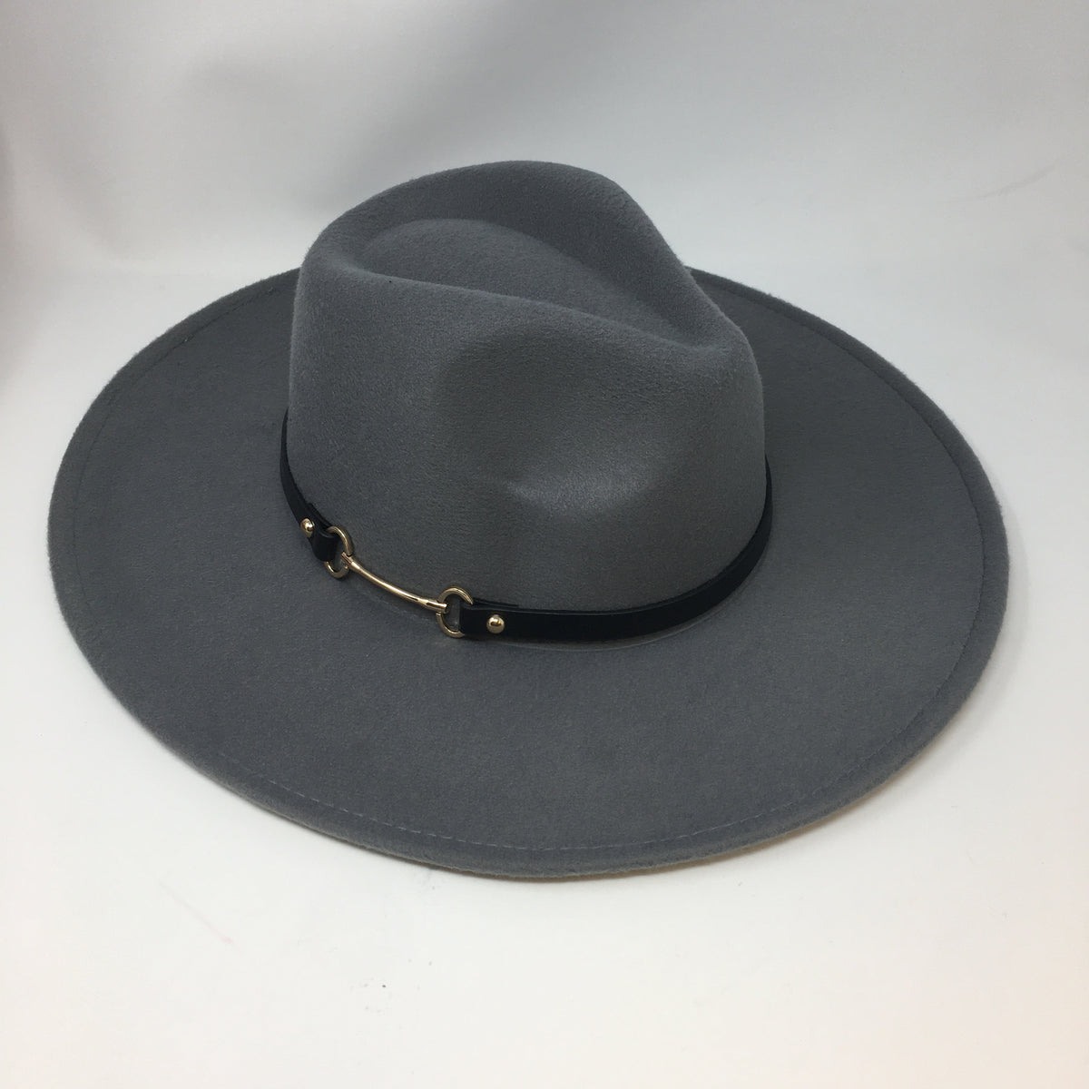 Large Brim Fedora w/ Buckle