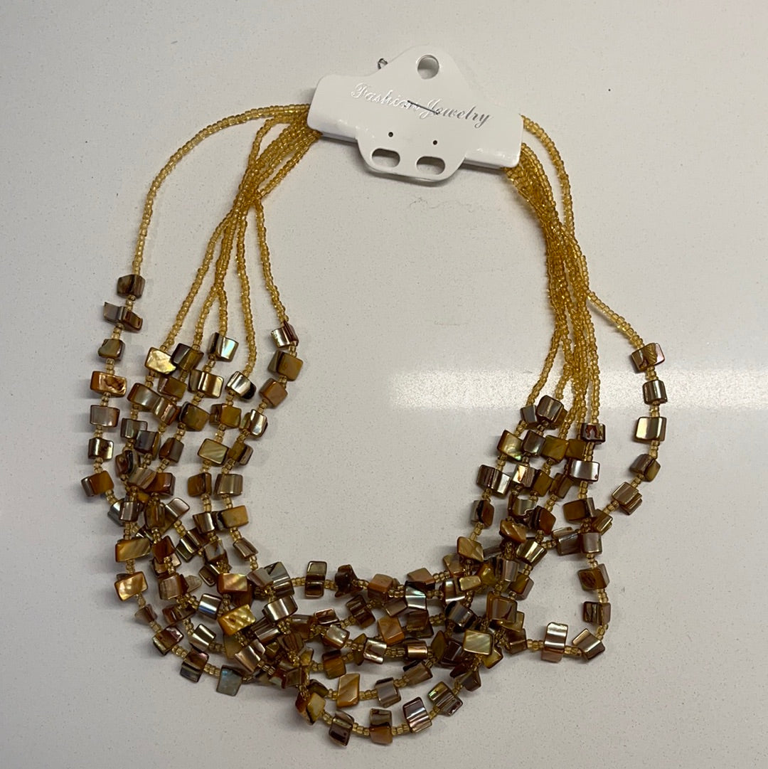 Shell 6 layer necklace
