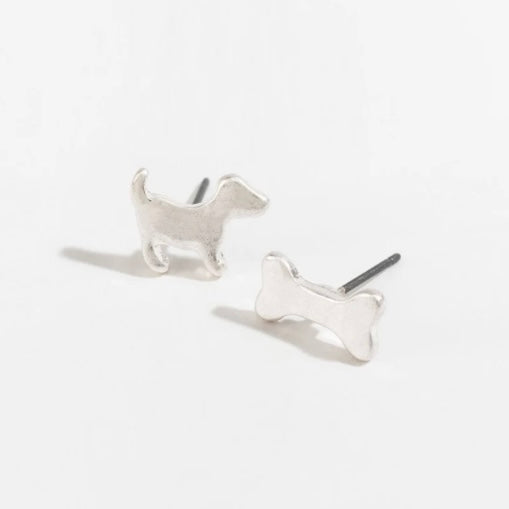 Dog &amp; Bone Stud Bud Earrings