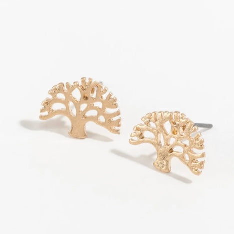 Tree Stud Bud Earrings
