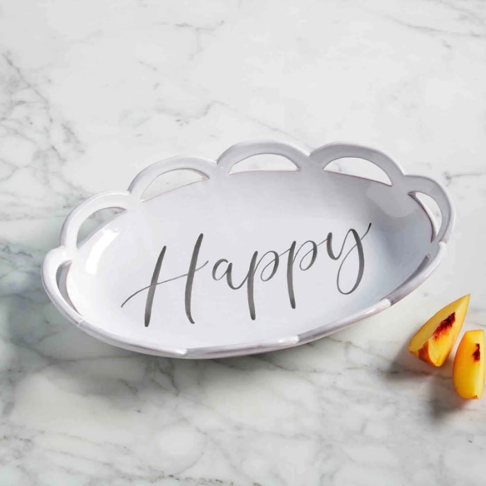 Scalloped Edge Happy Bowl
