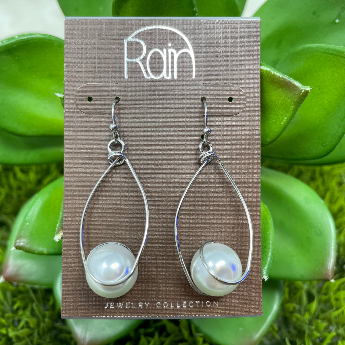 Loopy Pearl Drop Earrings