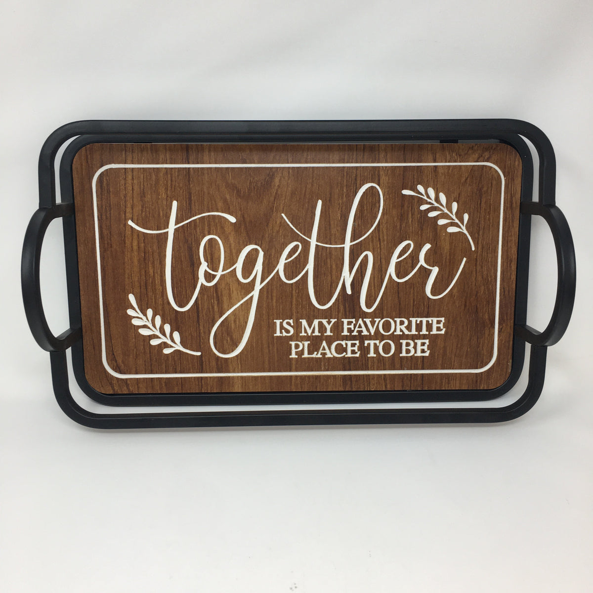 Metal Engraved Wood Harvest Tray