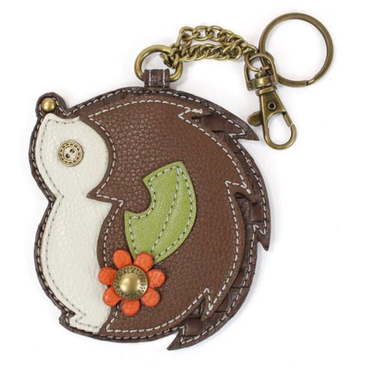 1 Piece Pu Leather Cute Owl Design Coin Wallet Key Chain Bag