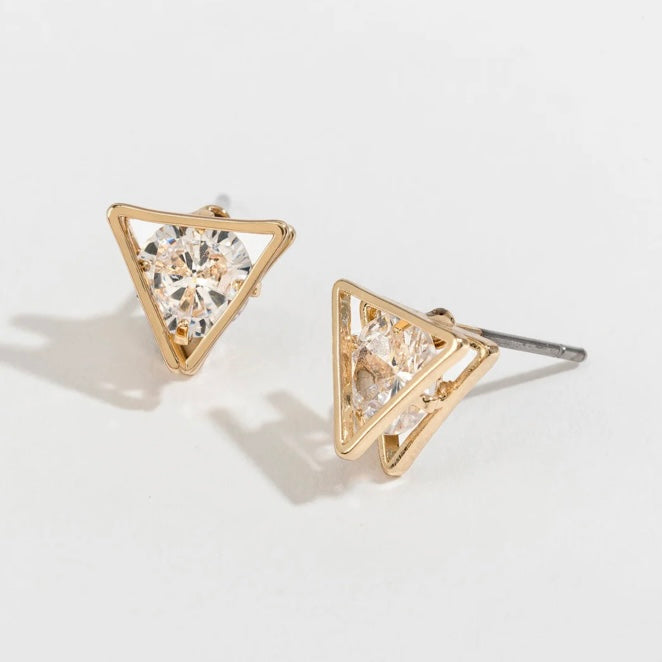 Triangle Frame Dazzlers Earrings