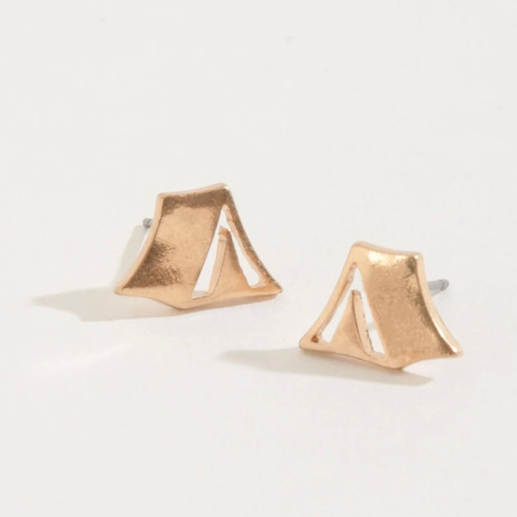 Tent Stud Bud Earrings