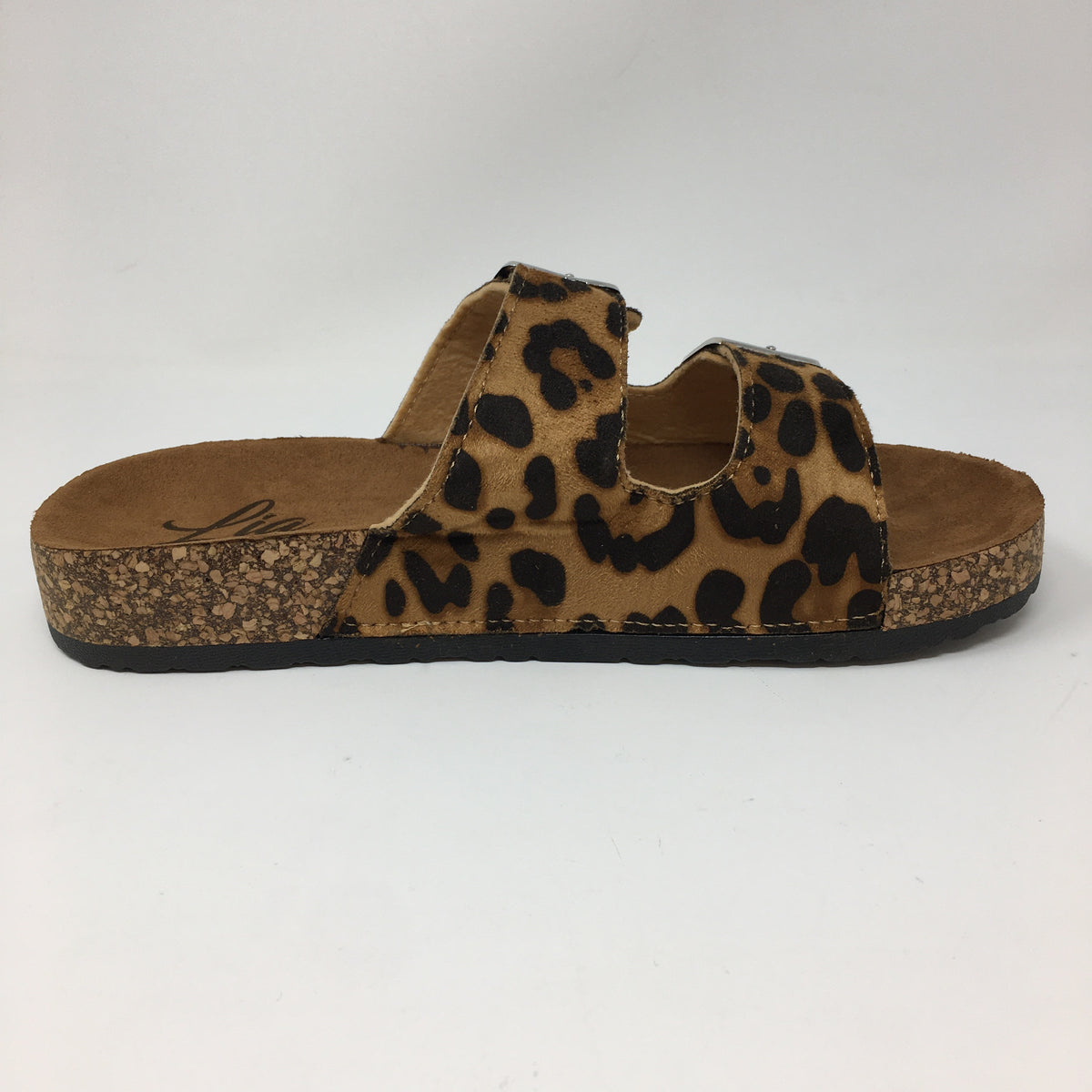 Leopard Lia Sandal w/ 2 Straps &amp; Buckle