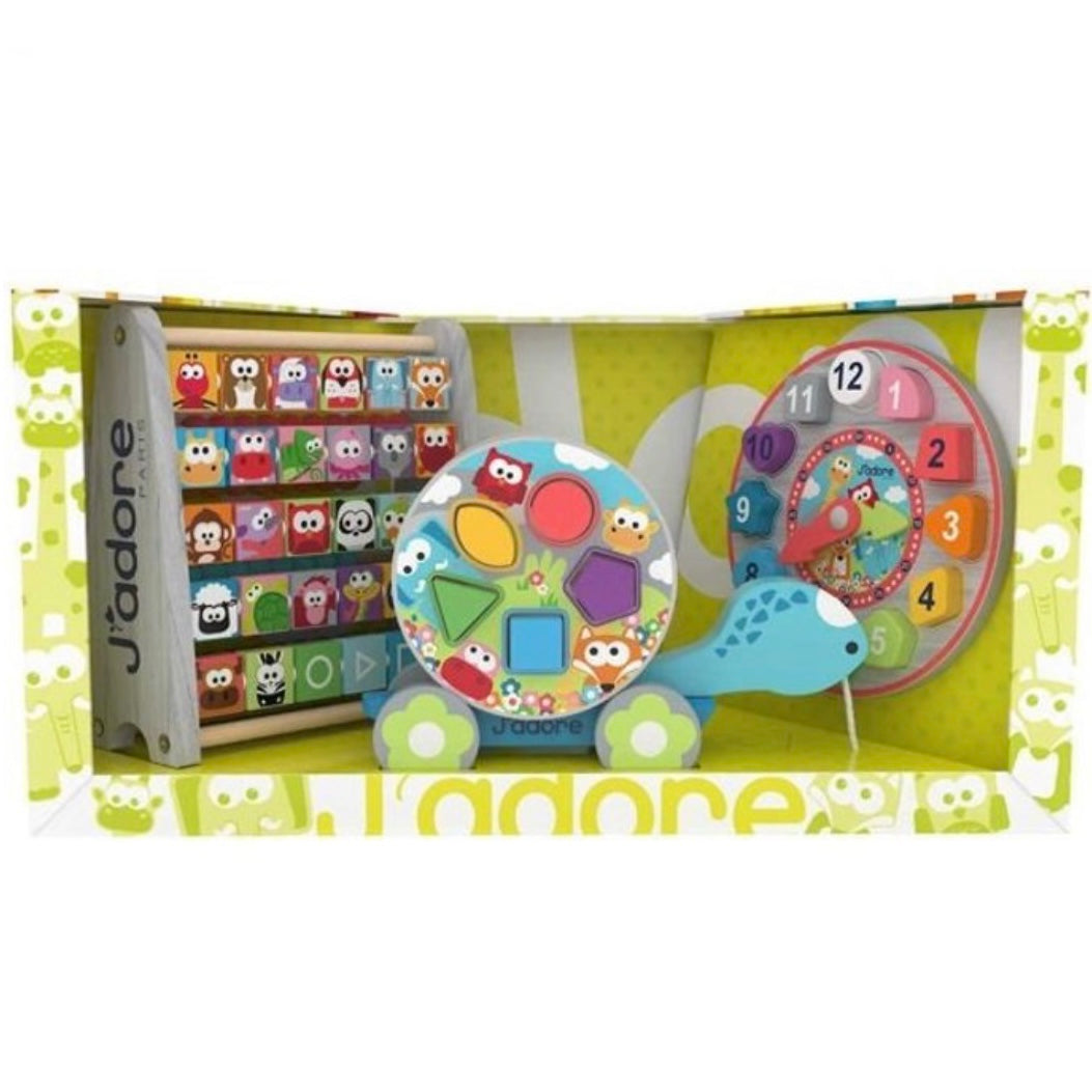 J&#39;adore 3 in 1 Wooden Toy Set