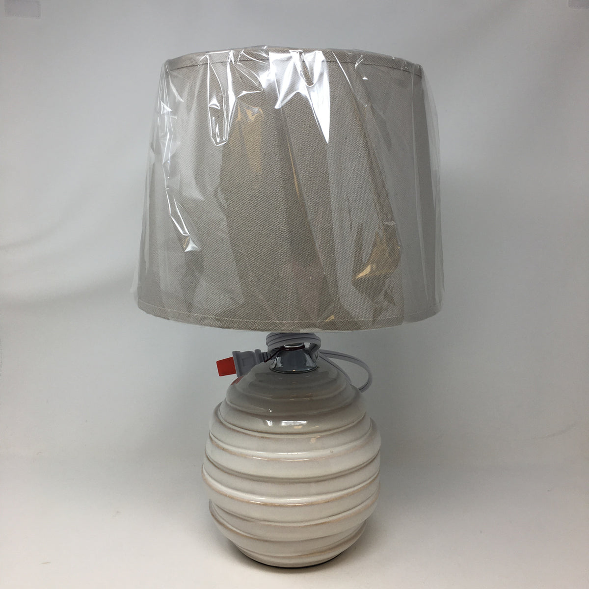 White Offset Stripe Lamp
