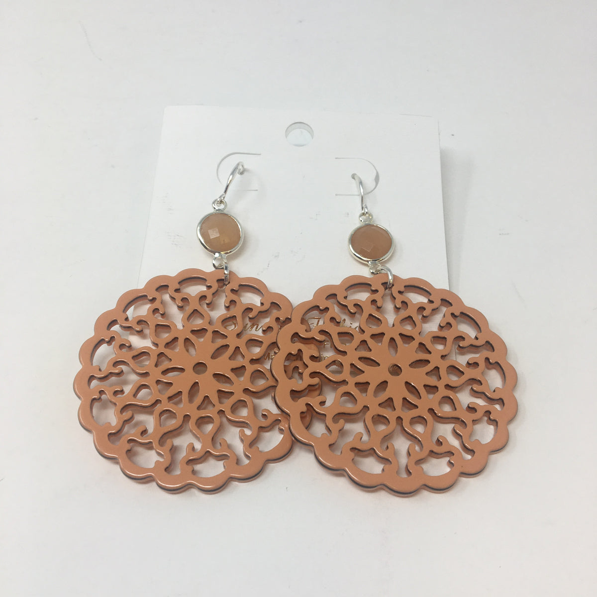 Laser Cut Round Earrings