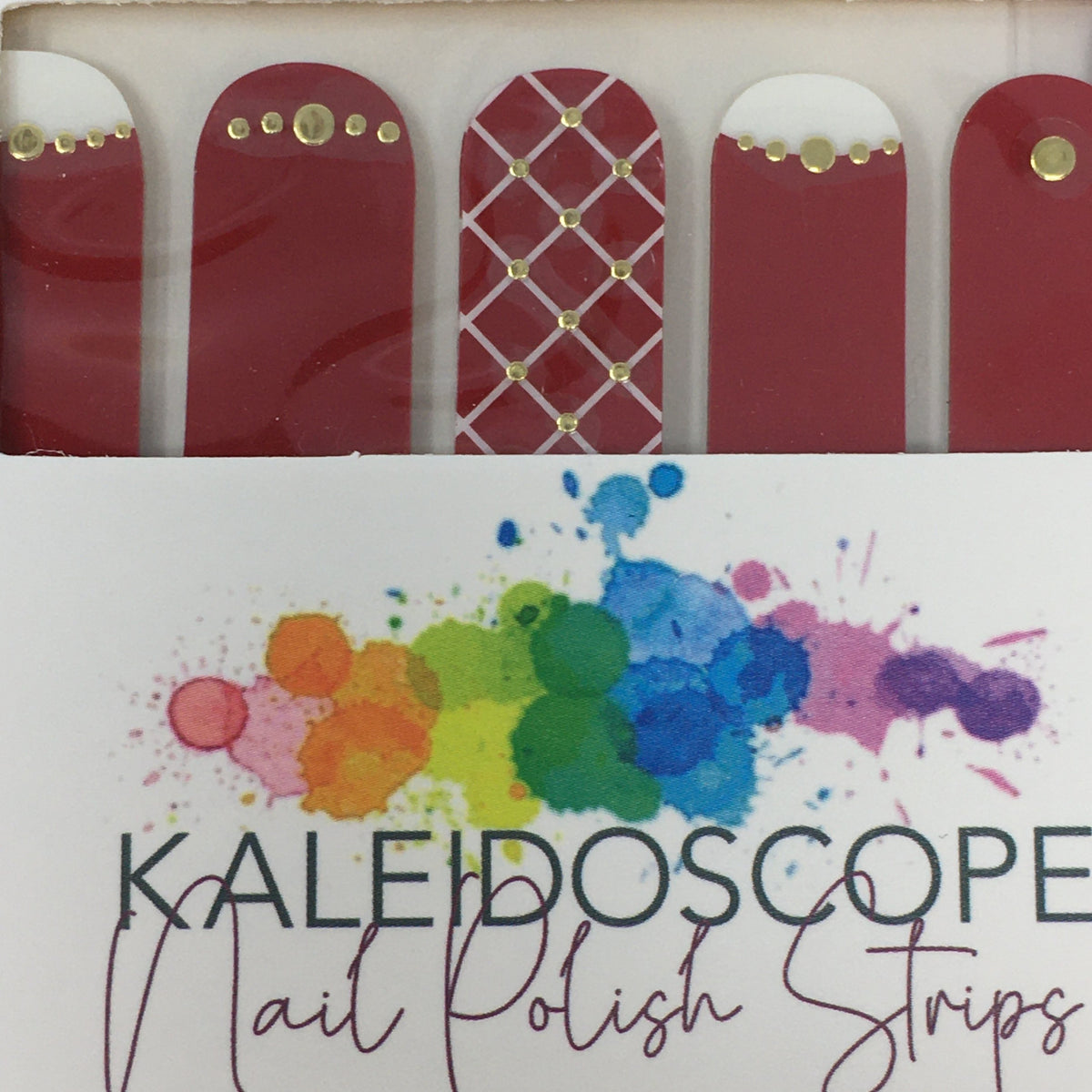 Kaleidoscope Nail Strips Red/Black/White Collection