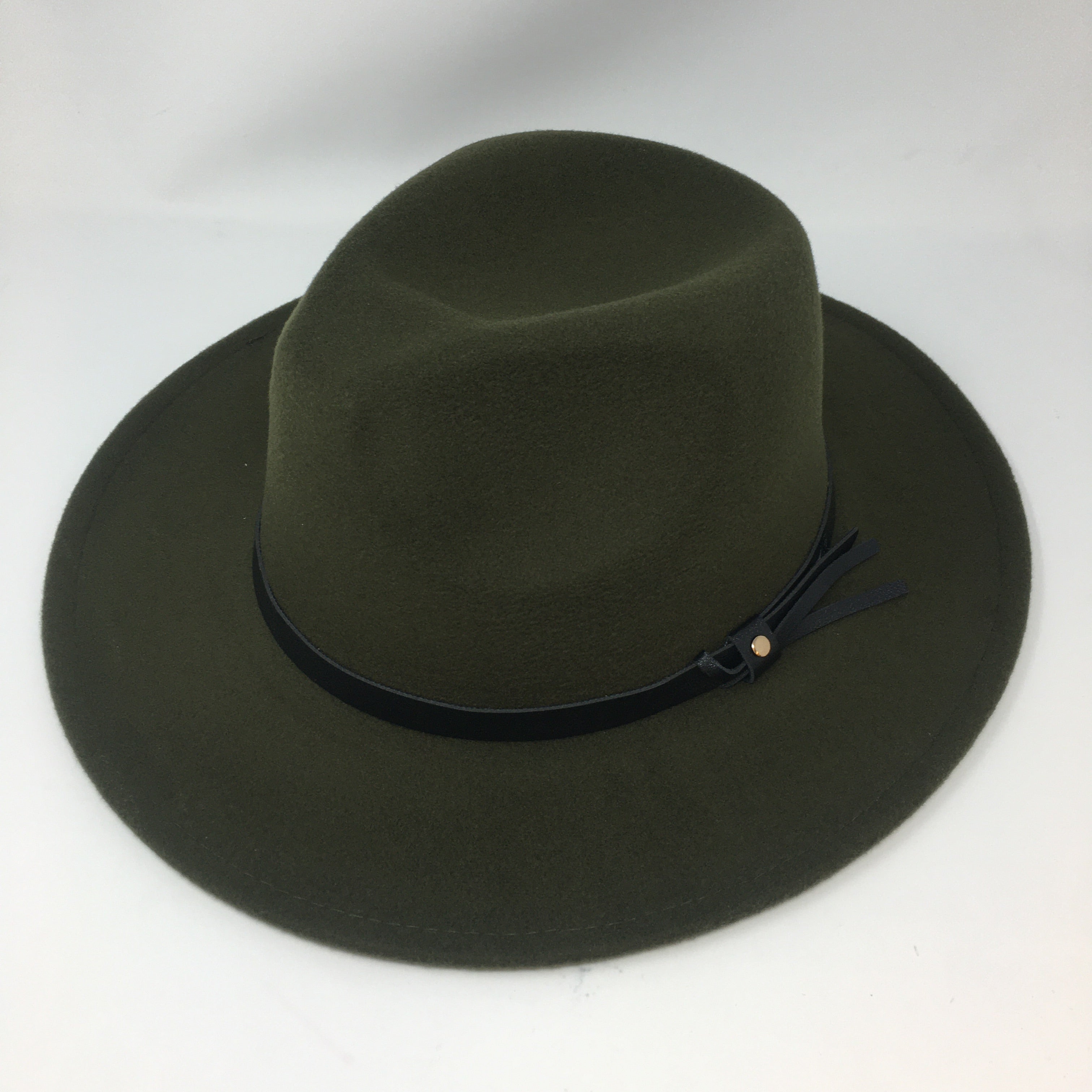 Small Brim Fedora w/ Leather Band - My Secret Garden display picture 1