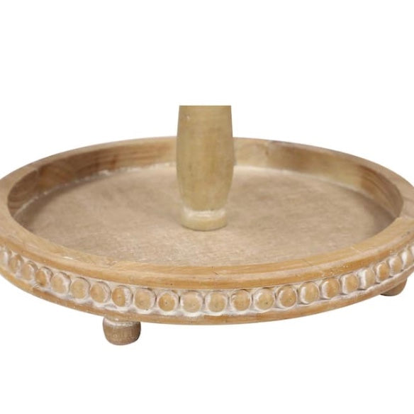 16.5&quot; 2-Tier Stand w/ Round Tray