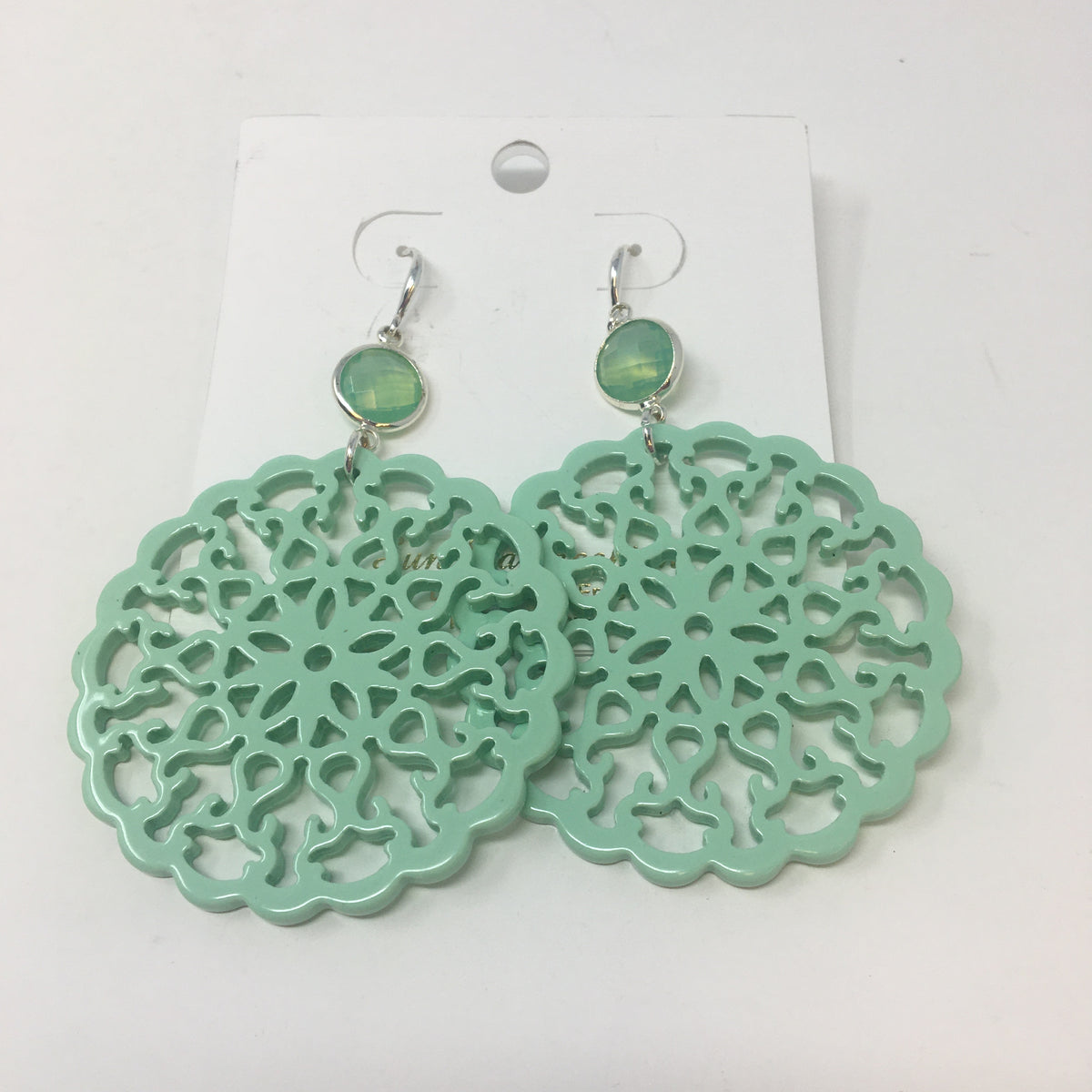Laser Cut Round Earrings