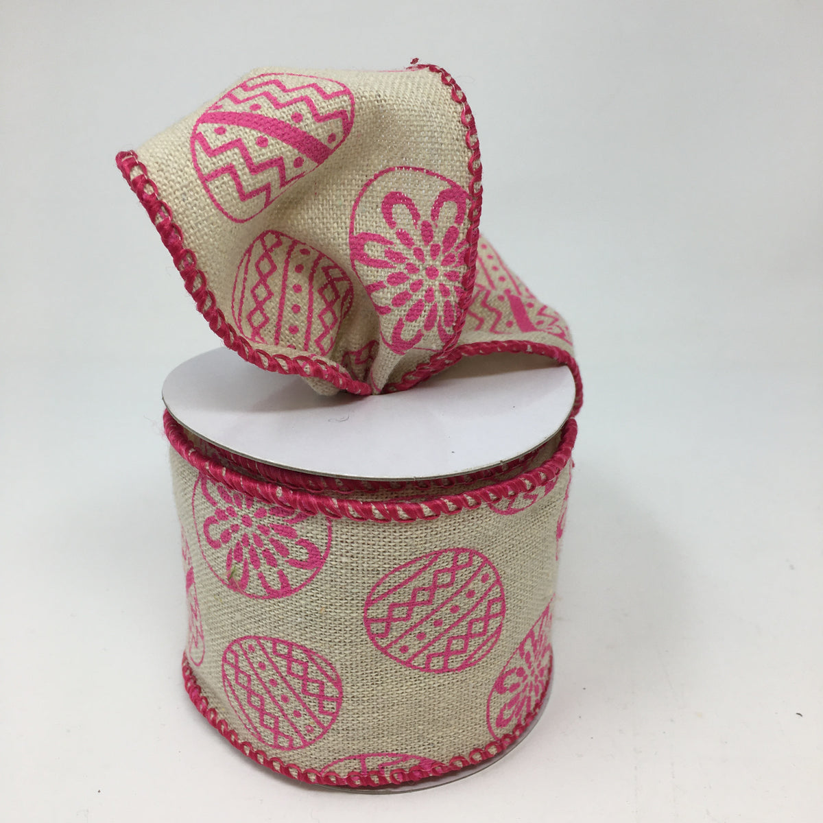 Easter Eggs on Linen Ribbon Roll