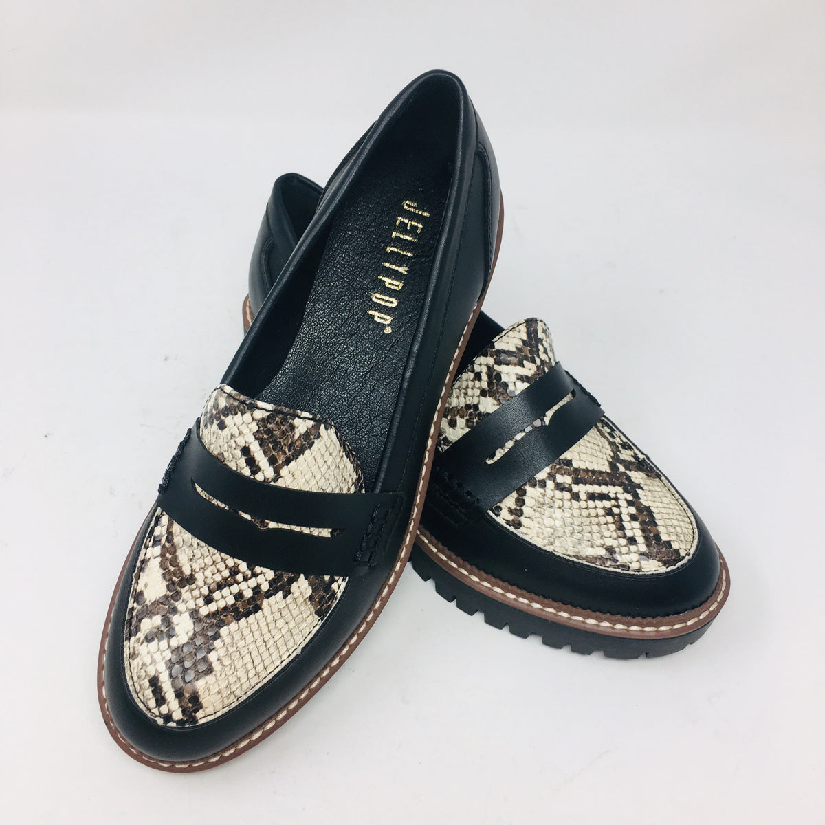Paris Black/Snake Skin Shoe