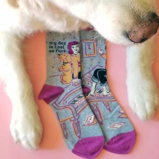 My Dog is Cool as F**k Women&#39;s Socks