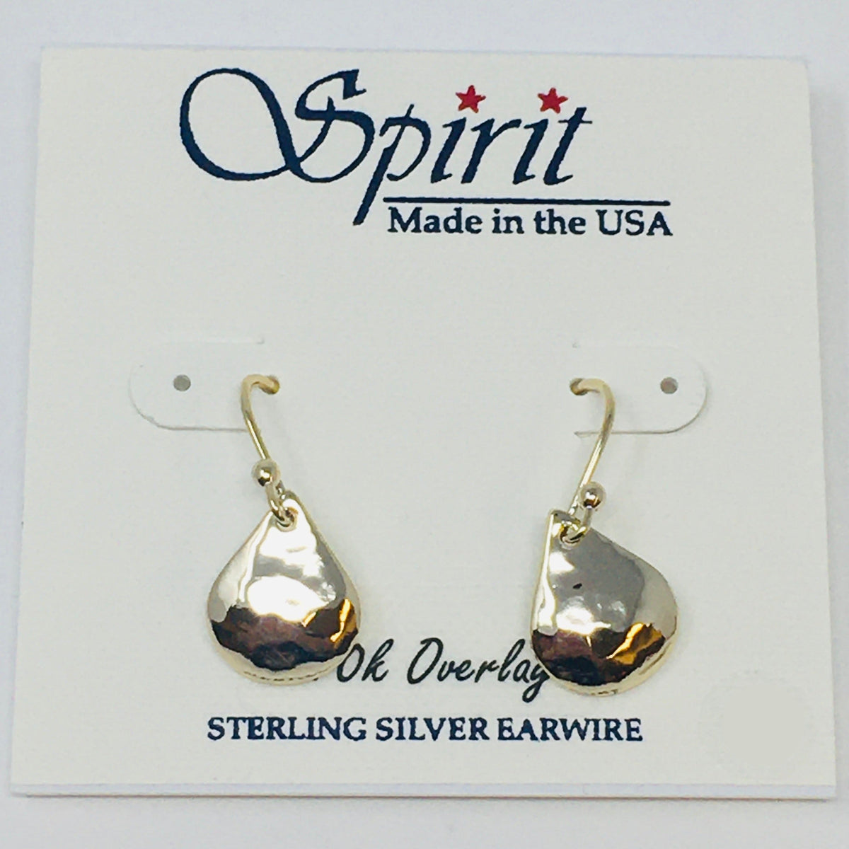 Sm Hammered Tear Earrings Spirit