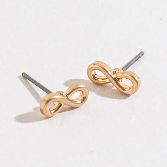 Infinity Stud Bud Earrings