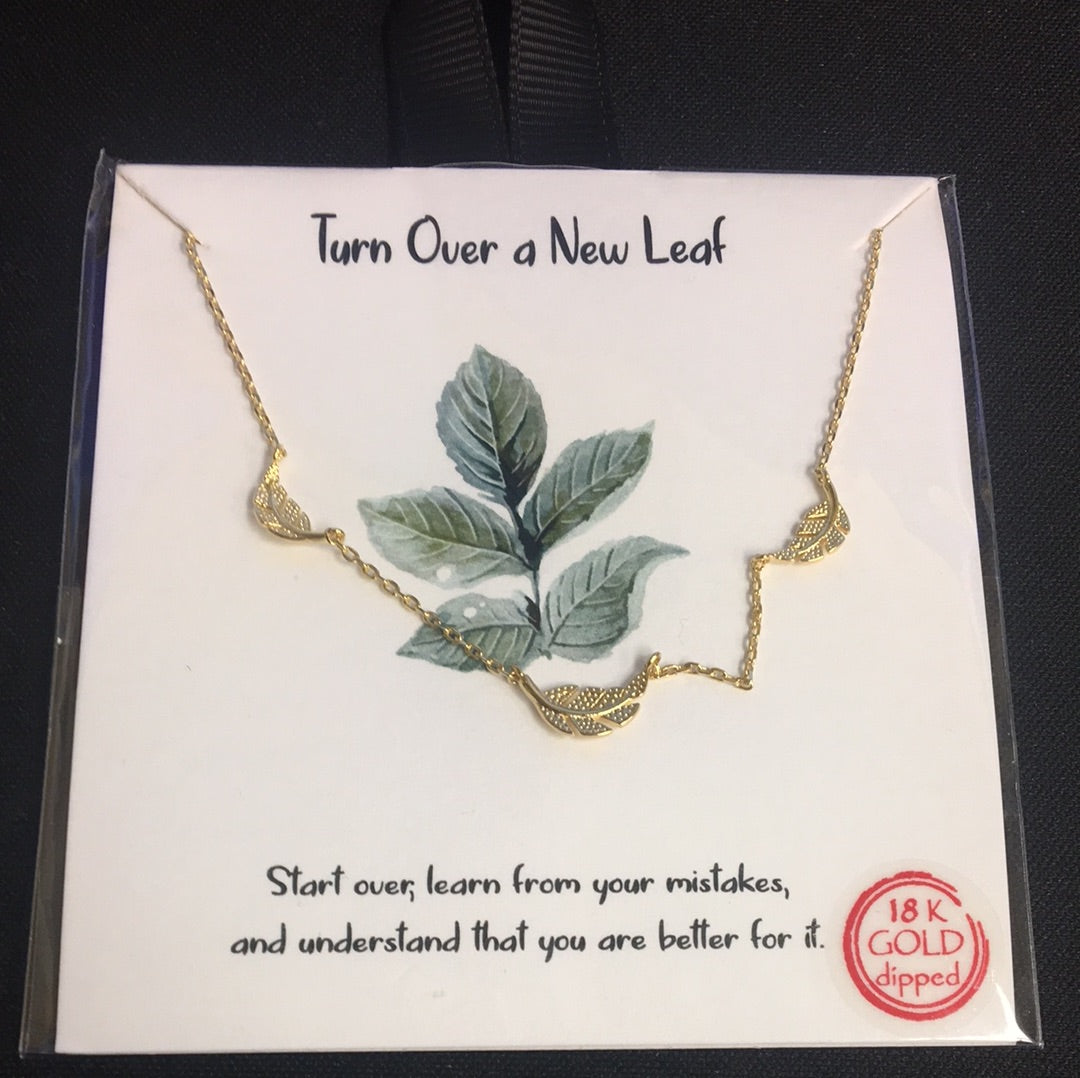 Turn Over a New Leaf Necklace