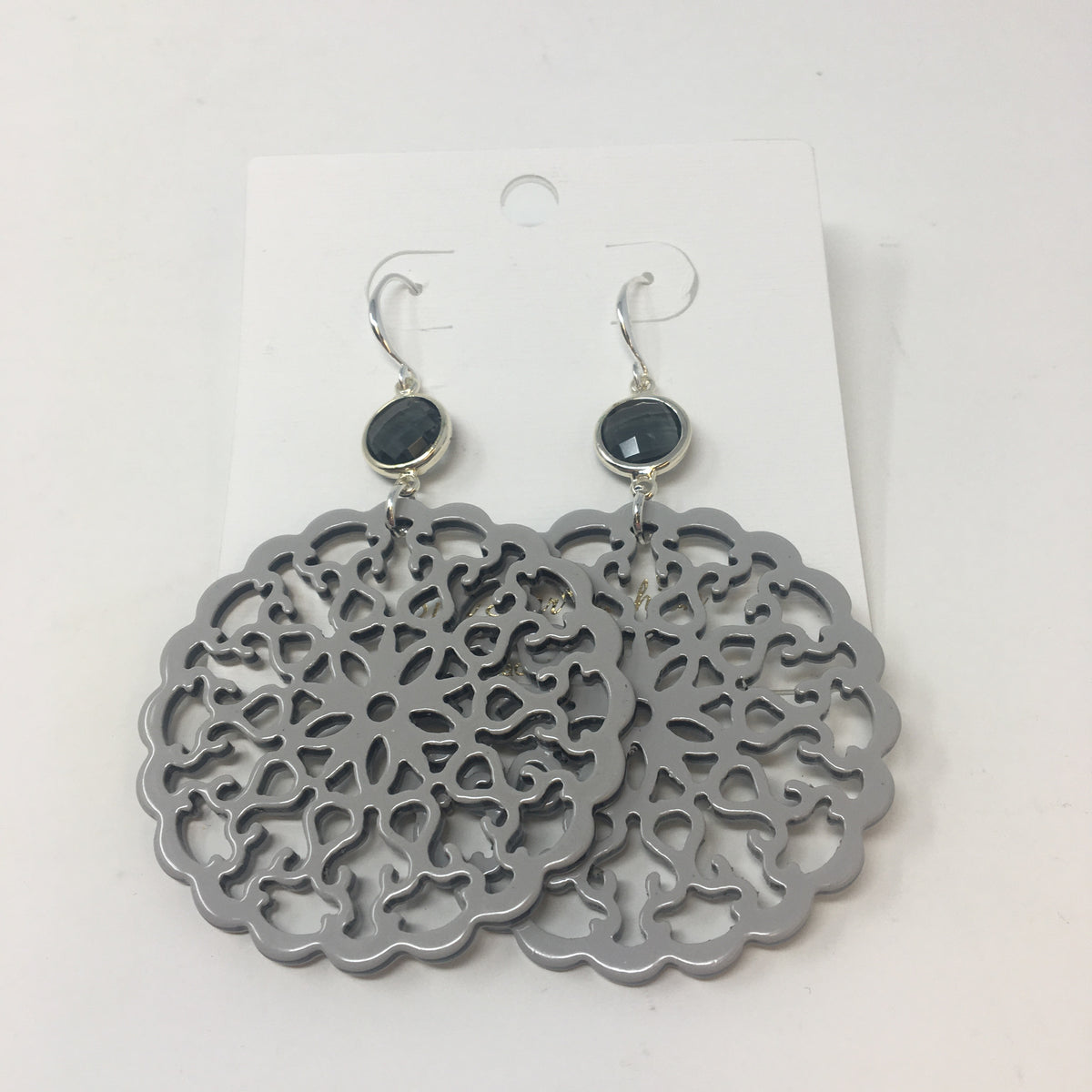 Laser Cut Round Earrings